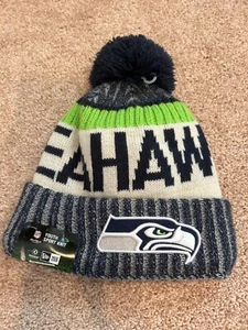 New Seattle Seahawks NFL New Era Youth Stocking Winter Knit Hat One Sz - Picture 1 of 4