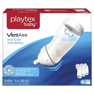 Playtex Baby Ventaire Anti -Colic Baby Bottle BPA Free 9 OZ 3 Count NEW - Picture 1 of 7