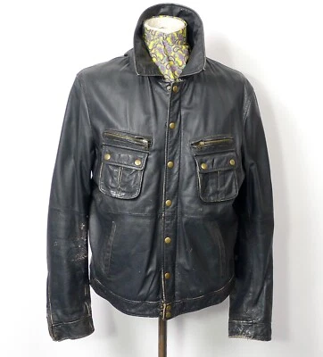 CHAQUETA DE CAMPO ESTILO MILITAR DE CUERO ALPHA INDUSTRIES TALLA L USADA #268 Foto 1 de 4