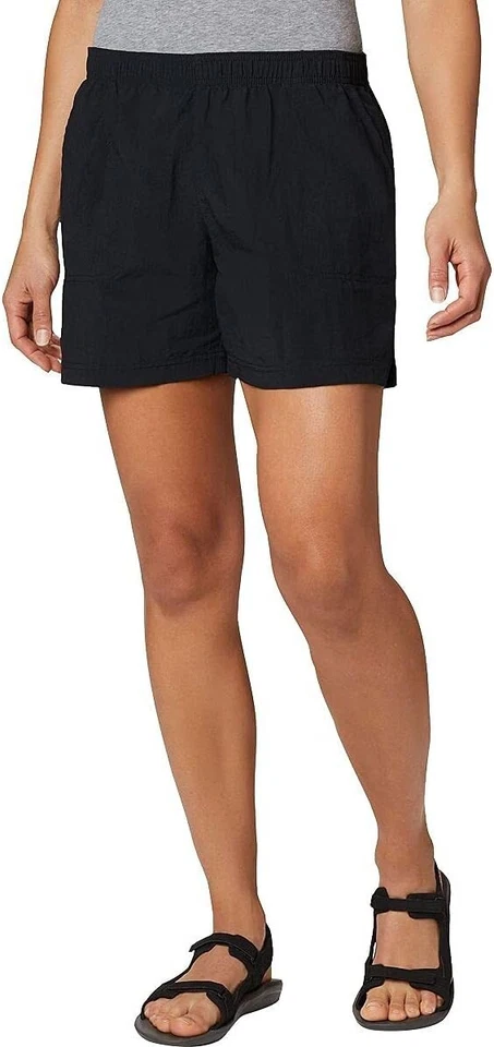 Columbia Women Black UPF 30 Quick Dry Nylon Shorts Size Medium Retail