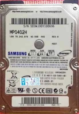 Samsung Spinpoint  40GB 5400rmp 8M PATA IDE 5400rmp 2,5" HDD Laptop Festplatte - Bild 1 von 3