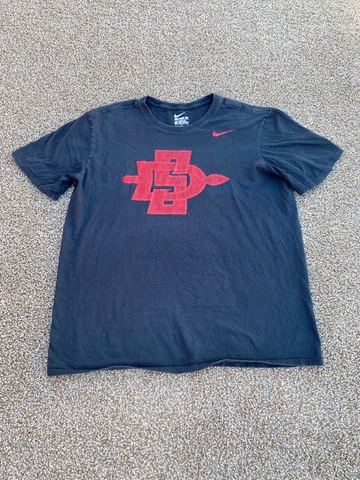 Nike San Diego State Aztecs Shirt Mens L Black Short Sleeve Casual The Nike Tee Cover