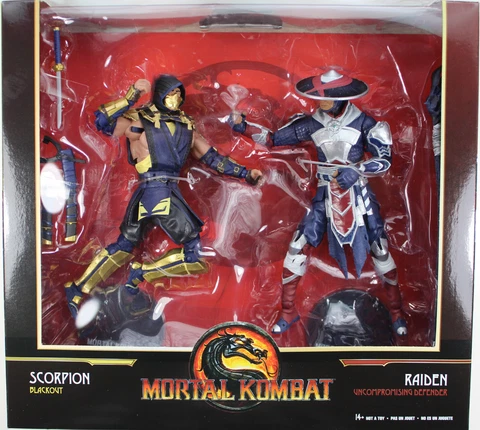Mortal Kombat ~ 7-INCH SCORPION BLACKOUT & RAIDEN DEFENDER DELUXE FIGURE SET Cover