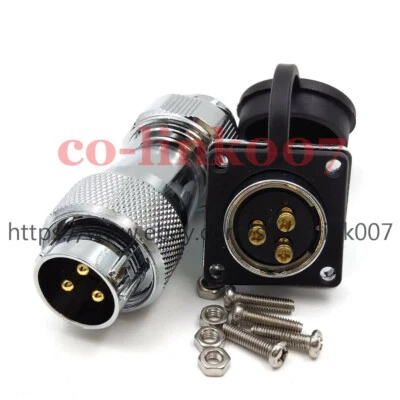 WS20 3pin Waterproof Connector, 500V High Voltage Crimp Power Plug Socket, IP67 - Image 1 of 4