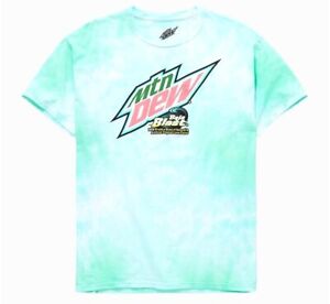 Mountain Dew Drink MTN DEW Baja Blast Wash Tee Shirt New