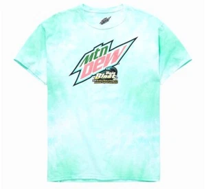Mountain Dew Drink MTN DEW Baja Blast Wash Tee Shirt New - Picture 1 of 1