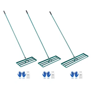 VEVOR Lawn Leveling Rake 48’’/30’’/36"x10" Level Lawn Tool with 78" Steel Handle - Imagen 1 de 38