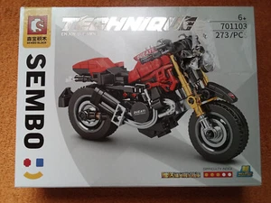 BRAND NEW w/ BOX! Red Motorcycle building blocks--standard size bricks! - Picture 1 of 4