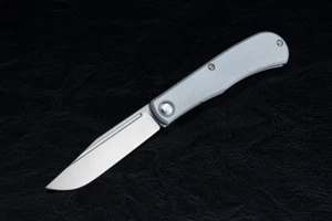 Daedalus Knife Co. Lab Slipjoint Knife Satin Blade w/ Gray Aluminum Handle - Picture 1 of 2