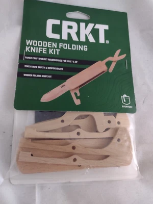 Kit de cuchillos plegables de madera CRKT 3" hoja de madera mango de madera sin terminar Foto 1 de 3