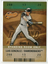 2003 Fleer Authentix Standing Room Only Baseball Card #8 Luis Gonzalez /25