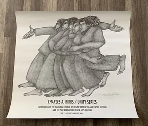 UNITY SERIES Por Charles Bibbs 1997 Edición Limitada 577/1000 Impresión 26"x24" Firmado - Imagen 1 de 24