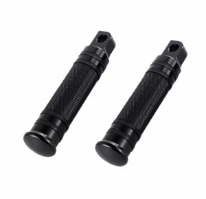 Black Motorcycle Foot Pegs Universal Non-Slip For Honda VT1100 VTX1300 VTX1800 - Picture 1 of 19