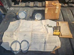 NOS 1961 - 1963 Pontiac Tempest Backup Lights Lamps Lens Bezels 5952084 989795 - Picture 1 of 15