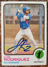 Signed auto autograph Luis Rodriguez 2022 Topps Heritage Minors Minor League COA