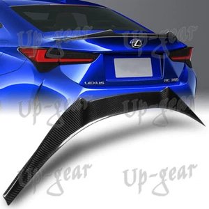 For 2015-2024 Lexus RC300 RC350 RC200t Coupe Carbon Fiber Rear Trunk Lid Spoiler - Picture 1 of 5