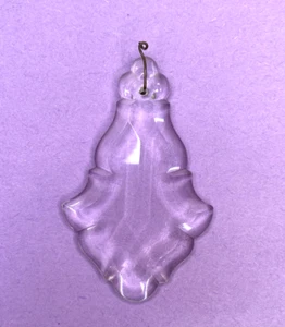 Lámpara de araña plana de vidrio biselado transparente francesa de colección 3" - Imagen 1 de 3