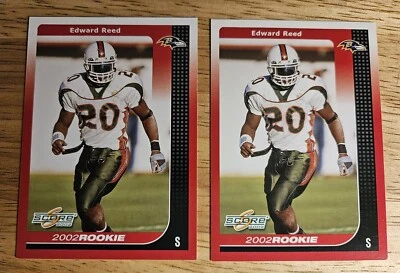 2002 Score #324 ED REED RC + 2012 Panini Prominence/897 - Image 1 of 4