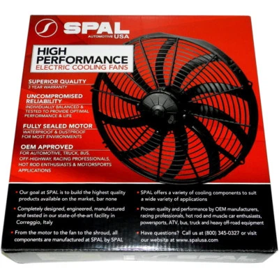 Spal 30102049 Puller Fan 16In High Performance Curved Blade Use W/ 30Amp 2024cfm - Image 1 of 4