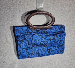 Vintage Lucite Handle Expandable Tote Bag Bakelite Folding Purse 1960s Lady's... - Picture 1 of 7