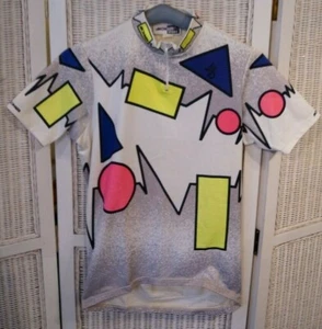Camiseta deportiva de ciclismo vintage multicolor blanca talla L de Monver Sports - Imagen 1 de 3
