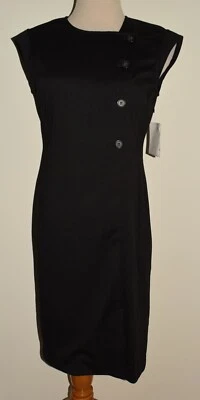 Nuevo Vestido Lápiz Mujer Evan Picone Talla 6 Negro Elástico Tejido Sin Mangas Foto 1 de 3