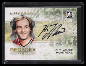2010-11 ITG Decades 1980s Autographs AGL Guy Lafleur Auto