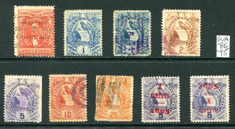 Guatemala 1886 - 1895 Used and Unused Lot Cover