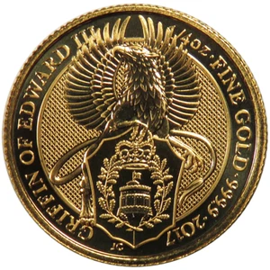 2017 U.K. 25 Pound 1/4 oz Gold Queen's Beast The Griffin Brilliant Uncirculated - Picture 1 of 3