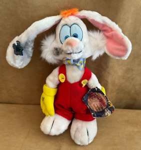 Vintage 14" Roger Rabbit plush Applause Disney stuffed animal DIRTY