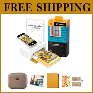 Instant 4x6 Photo Printer Bundle - Bluetooth Convenience with 90 Sheets Included - Picture 1 of 9