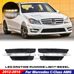 1X luz de marcha diurna faros antiniebla para Mercedes-Benz Clase C W204 AMG 11-14 - Imagen 1 de 9