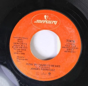 Country 45 Johnny Rodriguez - Ridin' My Thumb To Mexico / Release Me On Mercury - Picture 1 of 2