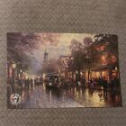 Thomas Kinkade Dealer Postcard 'Evening On The Avenue' 8 1/4' x 5 1/2' 