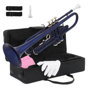 New 6 Colors School Student Band Brass B Flat Bb Trumpet with Case for Beginner - Picture 1 of 38
