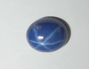 Zafiro Estrella Azul Ovalado 11x9 mm Cabujón 6 Rayos Creado en Laboratorio Opaco Lote de 1 pieza - Imagen 1 de 12