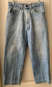 VTG Levi's Leather Tab 540 Relaxed Fit Tapered 27X24 Blue Jeans Made in USA - Picture 1 of 12