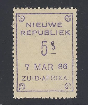 New Republic Sc 12 var, SG 16,  MLH. 1886 5s violet, 7 MAR 86 date, VF - Изображение 1 из 2