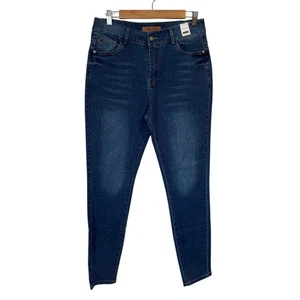 Neu mit Etikett Judy Blue Damenjeans Small blau Mid Rise Tapered Skinny Denim Alltagskleidung - Bild 1 von 10