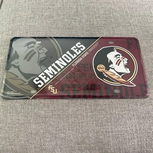 Florida State Seminoles NCAA  Split Design Metal License Plate - Picture 1 of 3