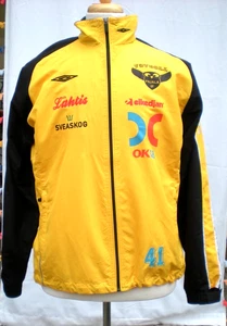 Pajala Sweden Umbro Warm Up Training Track Jacket Yellow Football Soccer Zip - Picture 1 of 9