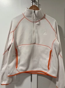 Nike ACG Wolf Tree Jacket White Orange 1/2 Zip Fleece HJ0237-030 Women's Size M - Bild 1 von 7
