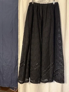 Maxi gonna intera lunga pizzo moda spensierata vintage festa della prateria bohemien - Foto 1 di 11