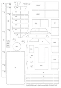 MK-L-204 - USS 'CHOCTAW' frames - 1/200 paper model - Picture 1 of 5