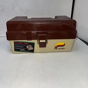 Plano 3200 Tackle Box Top Zustand braun/hellbraun Doppeltabletts Vintage - Bild 1 von 10