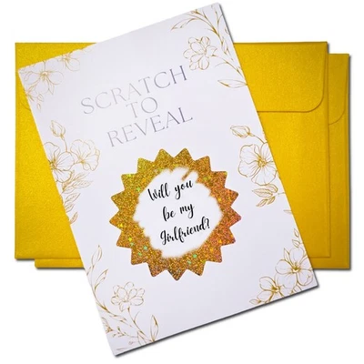 CAPPSTAN UK Will you be my Girlfriend? - Girlfriend Proposal - Scratch to Reveal - 2pcs