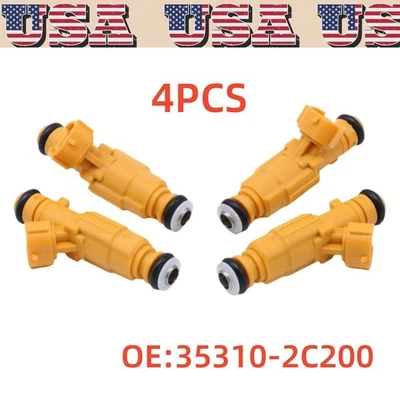 4x Fuel Injectors Fit for 2013-2014 Hyundai Genesis Coupe 2.0L New 35310-2C200 - Imagem 1 de 4