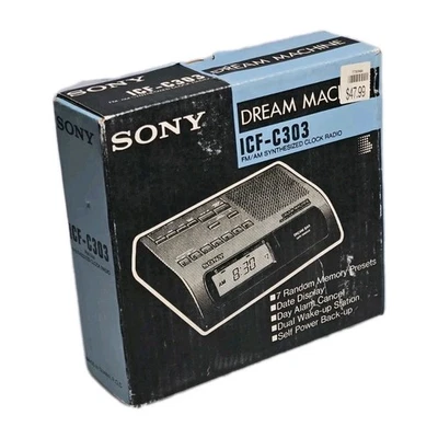 Rare!! Sony Dream Machine Alarm Clock Radio ICF-C303 AM/FM  - Brand New.  - Image 1 of 4