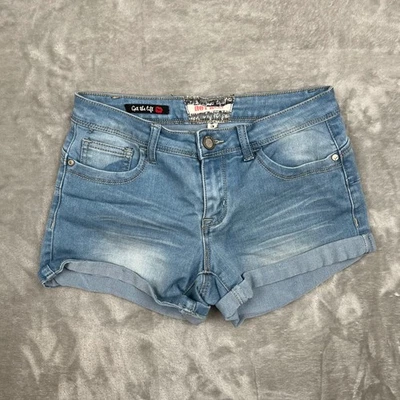 Hot Kiss Denim Jean Shorts Cuffed Light Wash Women Size 5 - Image 1 of 4