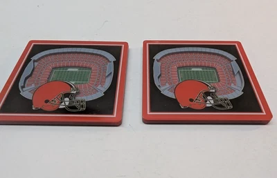LOTE DE 2 YouTheFan NFL Cleveland Browns 3-D vista al estadio imán 4 pulgadas Foto 1 de 4